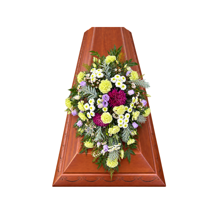 KR105 - Zelené Karafiáty a Eustoma oválná